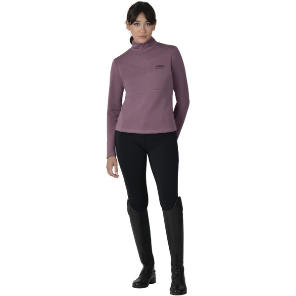 2025 Weatherbeeta Mujeres Cobre 1/2 Zip Manga Larga Capa Intermedia 1028842 - Mauve Wine